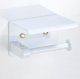 Toilet Paper Holder With Shelf, White