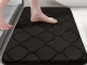 Black Memory Foam Bathroom Mat, 50x40 cm