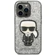 Karl Lagerfeld Glitter Flakes Ikonik Case for iPhone 14 Pro Max - Silver