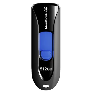 Transcend JetFlash 790 512GB USB 3.1 Gen 1 Flash Drive, Black