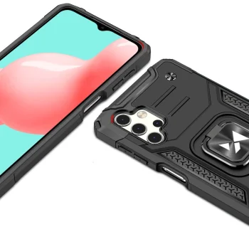 Wozinsky Ring Armor dėklas Samsung Galaxy A32 5G su žiedo stovu, juodas