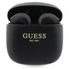Guess Classic EST Logo TWS Bluetooth Headphones with Charging Dock, Black