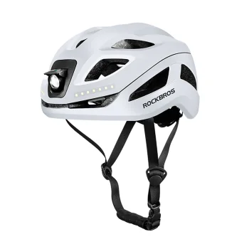 Rockbros ZK-077 Bike Helmet with Integrated Lights 57-61 cm - White