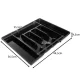 Ruhhy 00024748 Expandable Cutlery Drawer Organizer, Black