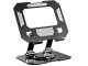 Adjustable Tablet and Phone Stand for 4-16\" Devices, 360° Rotating, Black