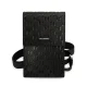 Karl Lagerfeld Monogram Plate Phone Handbag Black