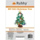 Ruhhy 00024856 Felt Christmas Tree with Ornaments, 90 cm
