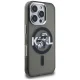 Karl Lagerfeld IML Glitter Karl & Choupette MagSafe Case for iPhone 16 Pro Max - Black