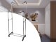 Wardrobe Mobile Coat Rack Double Shelf On Wheels