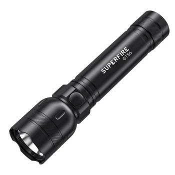 Superfire GTS6 Flashlight, 360 lm, 7W, USB-C, Black