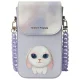 Nimmy Big Eyed Pet 2.0 Rabbit 3-in-1 Phone Bag + Wallet + Tracker Case, Purple