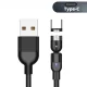 Maclean MCE475 Magnetic Angled USB-A to USB-C Cable, 2m, Black
