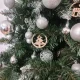 Ruhhy Wooden Christmas Tree Ornaments, 10 pcs, Brown / Beige