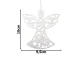 Christmas Tree Ornaments Glitter Angels, 3 pcs, White