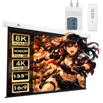 Maclean MC-561 Electric Projector Screen, 135", 300x168cm, 16:9