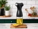 Electric Olive Oil Sprayer 200ml Glass Dispenser USB Rechargeable, Black