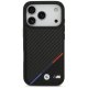 BMW M Carbon Tricolor Line MagSafe Phone Case Cover iPhone 17 Pro - Black