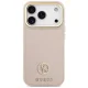 Guess iPhone 17 Pro Case Grained PU Strass Logo MagSafe, Pink