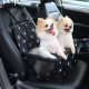 Car pet carrier bag with safety leash for dogs, black