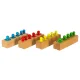 Wooden Montessori Cylinders and Weights, Colorful Educational Puzzle