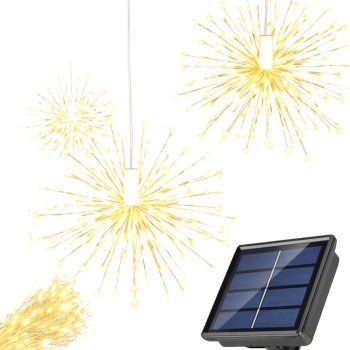 Solar LED Garden String Lights with 8 Modes and Dusk Sensor