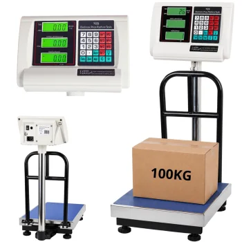 Platform Warehouse Scale 30x40 cm with Backrest, 100 kg / 20 g