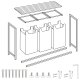 Massido 3-Compartment Laundry Sorter with Shelf 120 L