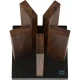 KAI Stonehenge Magnetic Knife Block, Walnut and Granite