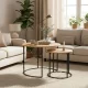 Modernhome Coffee Table Set (2 pcs), Light Oak