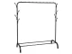 Black Metal Floor-Standing Clothes Rack, 110x150 cm