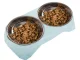 Double Bowl for Dogs and Cats with Removable Steel Bowls 2 x 350 ml