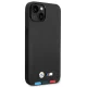 BMW iPhone 14 Plus Case Leather Stamp Tricolor MagSafe, Black
