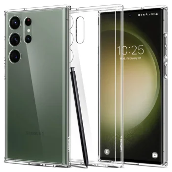 Samsung Galaxy S23 Ultra (SM-S918) Spigen Ultra Hybrid Case Cover, Crystal Clear