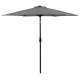 MultiGarden Garden Parasol with Tilt and Crank, 270 cm, Grey
