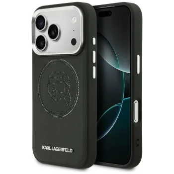 Karl Lagerfeld K Head Point Logo MagSafe Case for iPhone 17 Pro, Black
