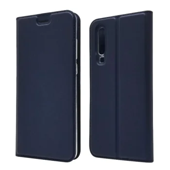 Huawei P30 (ELE-L09, ELE-L29) Magnetic Adsorption Leather Card Holder Case Cover, Blue