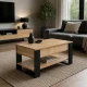 Lift-Top Coffee Table, Light Oak / Anthracite
