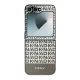 DKNY Repeat Pattern Bottom Stripe Case for Samsung Galaxy Z Flip 6, Brown
