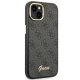 Guess iPhone 14 Case 4G Vintage Gold Logo, Black