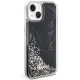 Guess iPhone 14 Case Liquid Glitter Marble, Black