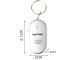 Chip Keychain Reacts to Whistle with LED Key Finder, White