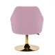 Velvet Swivel Chair 4Rico QS-BL14G for Beauty Salons, Pink