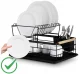 Massido MS-601 Two-level Dish Dryer, Black