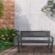 Longwell Industrial Ltd H-048 Garden Bench with Backrest, Graphite