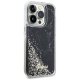 Guess iPhone 14 Pro Case Liquid Glitter Marble, Black