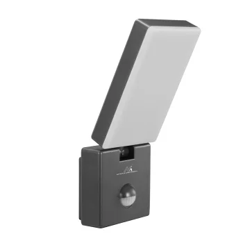 Maclean MCE516 GR LED Lamp with PIR Motion Sensor, 10W, IP65, 800lm, 4000K, Grey
