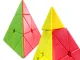 Pyraminx 3D Speed Cube Educational Logic Puzzle, 9.5 x 9.5 x 9.5 cm, Multicolor