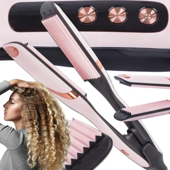 Ceramic Hair Crimper Waver with Ionization and Temperature Control