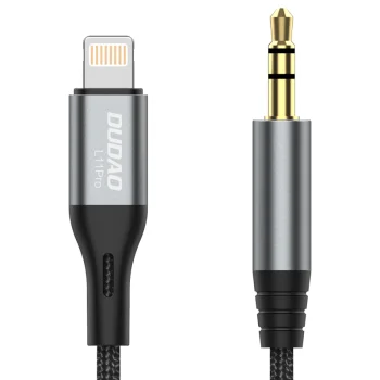 Dudao Lightning to 3.5mm Mini Jack Audio Cable 1m, Gray (L11PRO)