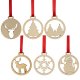 Ruhhy Wooden Christmas Tree Ornaments, 36 pcs, 5.5 cm